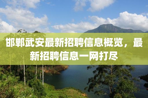邯郸武安最新招聘信息概览，最新招聘信息一网打尽
