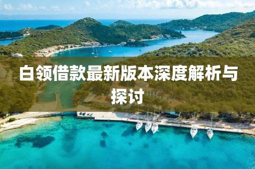 白领借款最新版本深度解析与探讨