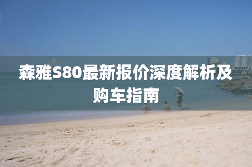 森雅S80最新报价深度解析及购车指南