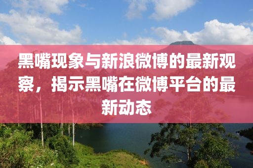 黑嘴现象与新浪微博的最新观察，揭示黑嘴在微博平台的最新动态