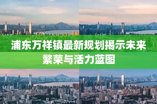 浦东万祥镇最新规划揭示未来繁荣与活力蓝图