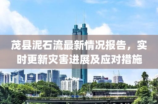 茂县泥石流最新情况报告，实时更新灾害进展及应对措施