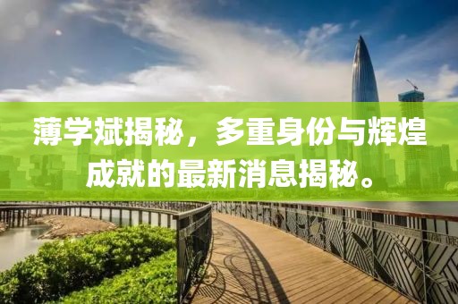 薄学斌揭秘，多重身份与辉煌成就的最新消息揭秘。
