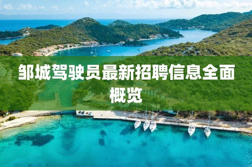邹城驾驶员最新招聘信息全面概览