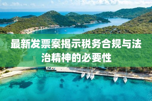 最新发票案揭示税务合规与法治精神的必要性