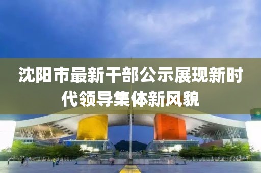 沈阳市最新干部公示展现新时代领导集体新风貌