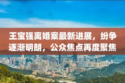 王宝强离婚案最新进展，纷争逐渐明朗，公众焦点再度聚焦