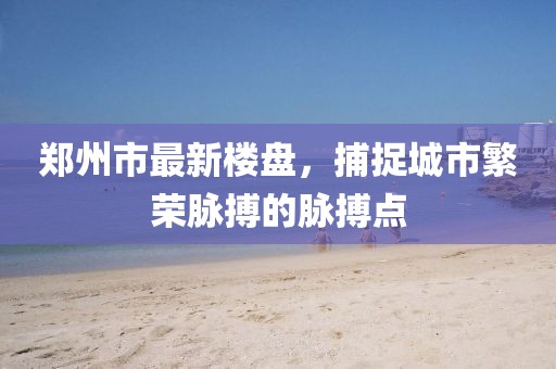 郑州市最新楼盘，捕捉城市繁荣脉搏的脉搏点