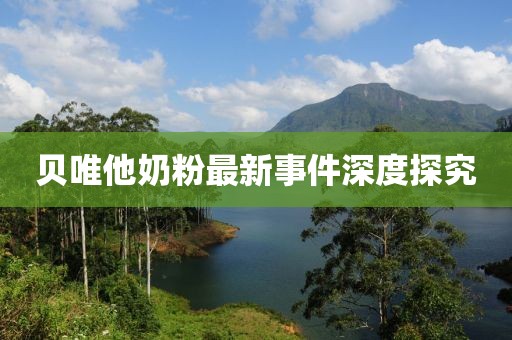 贝唯他奶粉最新事件深度探究