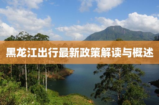 黑龙江出行最新政策解读与概述