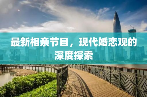 最新相亲节目，现代婚恋观的深度探索