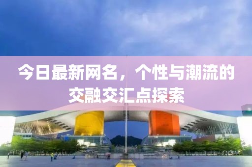 今日最新网名，个性与潮流的交融交汇点探索