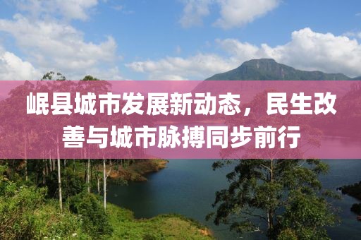 岷县城市发展新动态，民生改善与城市脉搏同步前行