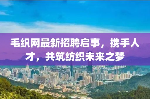 毛织网最新招聘启事，携手人才，共筑纺织未来之梦