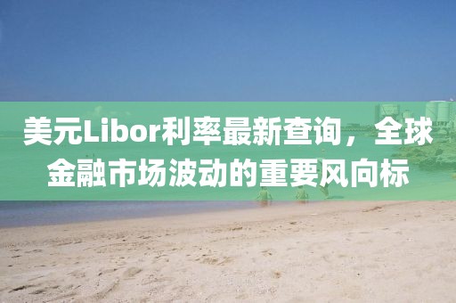 美元Libor利率最新查询，全球金融市场波动的重要风向标