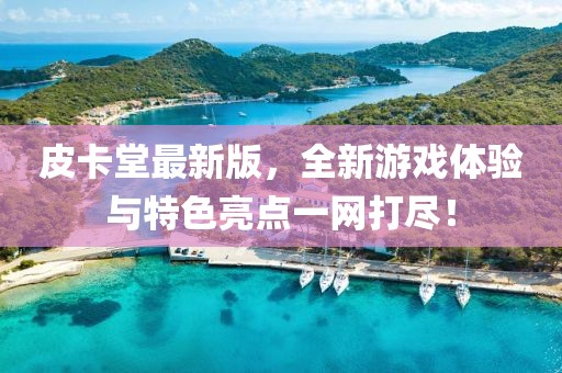 皮卡堂最新版，全新游戏体验与特色亮点一网打尽！