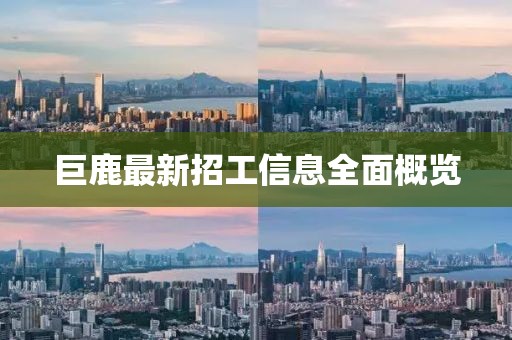 巨鹿最新招工信息全面概览