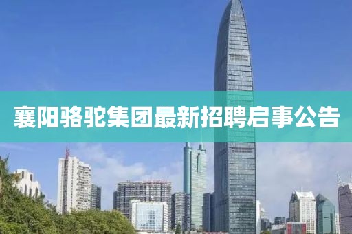 襄阳骆驼集团最新招聘启事公告