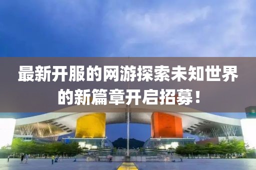 最新开服的网游探索未知世界的新篇章开启招募！