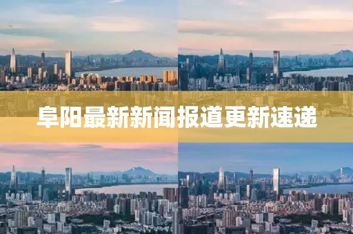 阜阳最新新闻报道更新速递