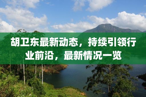 胡卫东最新动态，持续引领行业前沿，最新情况一览