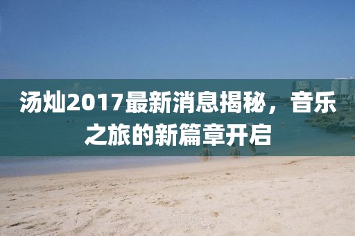 汤灿2017最新消息揭秘，音乐之旅的新篇章开启