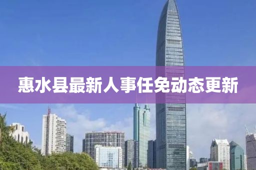 惠水县最新人事任免动态更新