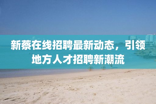 新蔡在线招聘最新动态，引领地方人才招聘新潮流