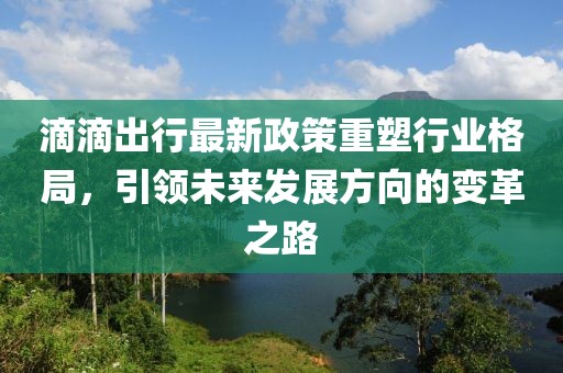 滴滴出行最新政策重塑行业格局，引领未来发展方向的变革之路