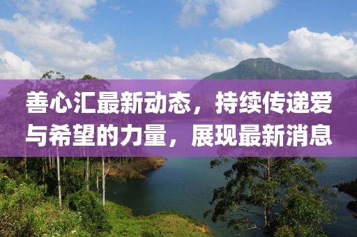善心汇最新动态，持续传递爱与希望的力量，展现最新消息