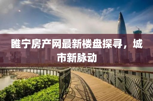 睢宁房产网最新楼盘探寻，城市新脉动