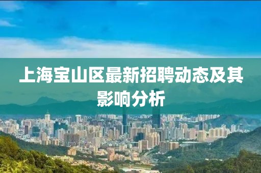 上海宝山区最新招聘动态及其影响分析