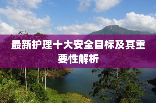 最新护理十大安全目标及其重要性解析