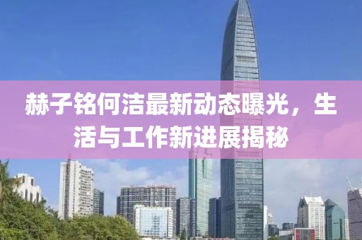 赫子铭何洁最新动态曝光，生活与工作新进展揭秘