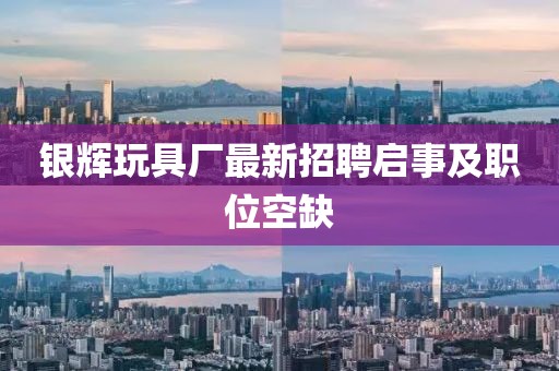 银辉玩具厂最新招聘启事及职位空缺
