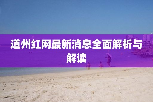 道州红网最新消息全面解析与解读