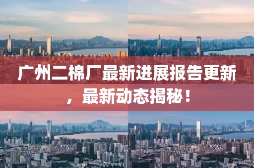 广州二棉厂最新进展报告更新，最新动态揭秘！