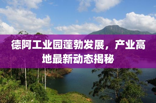 德阿工业园蓬勃发展，产业高地最新动态揭秘