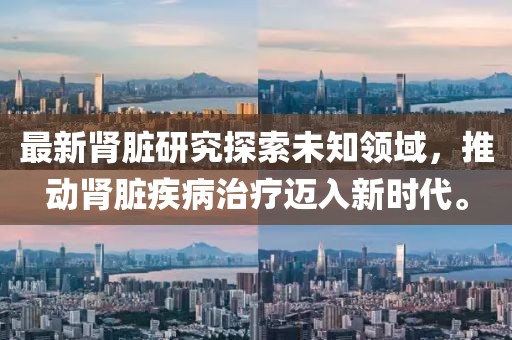 最新肾脏研究探索未知领域，推动肾脏疾病治疗迈入新时代。