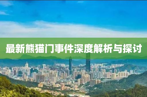 最新熊猫门事件深度解析与探讨