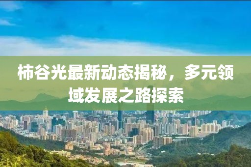 柿谷光最新动态揭秘，多元领域发展之路探索