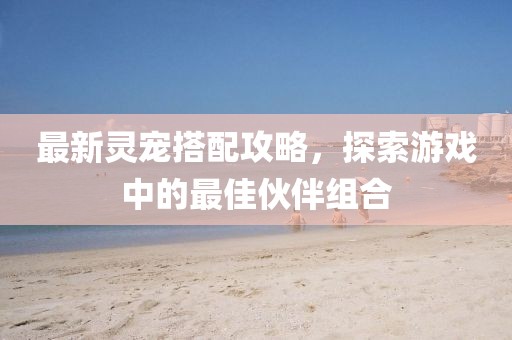 最新灵宠搭配攻略，探索游戏中的最佳伙伴组合