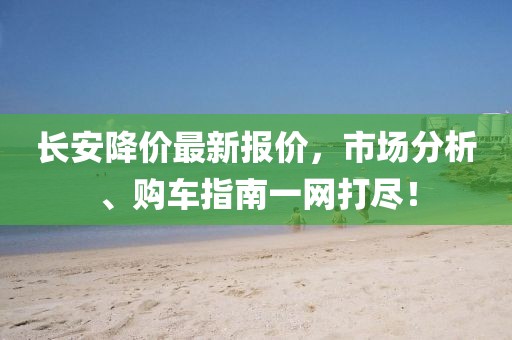 长安降价最新报价，市场分析、购车指南一网打尽！