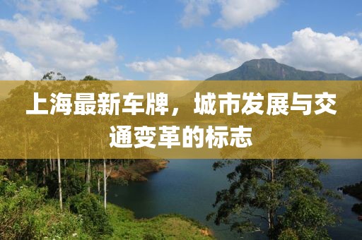上海最新车牌，城市发展与交通变革的标志