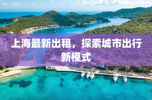 上海最新出租，探索城市出行新模式