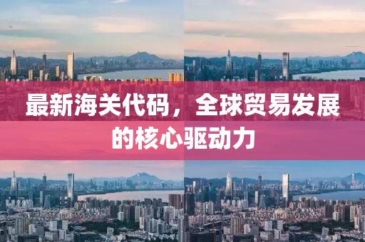 最新海关代码，全球贸易发展的核心驱动力