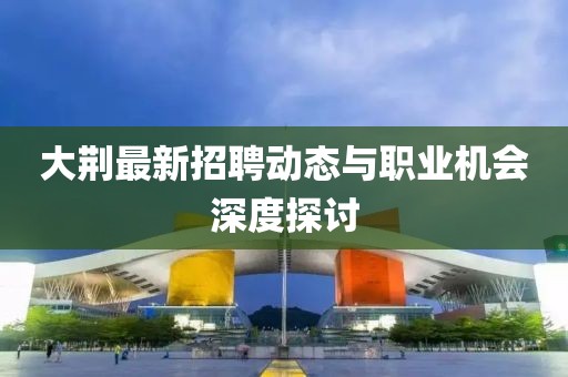 大荆最新招聘动态与职业机会深度探讨