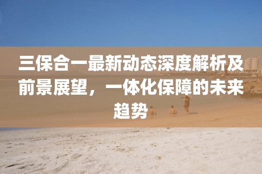 三保合一最新动态深度解析及前景展望，一体化保障的未来趋势