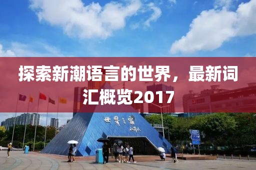 探索新潮语言的世界，最新词汇概览2017