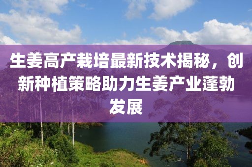 生姜高产栽培最新技术揭秘，创新种植策略助力生姜产业蓬勃发展
